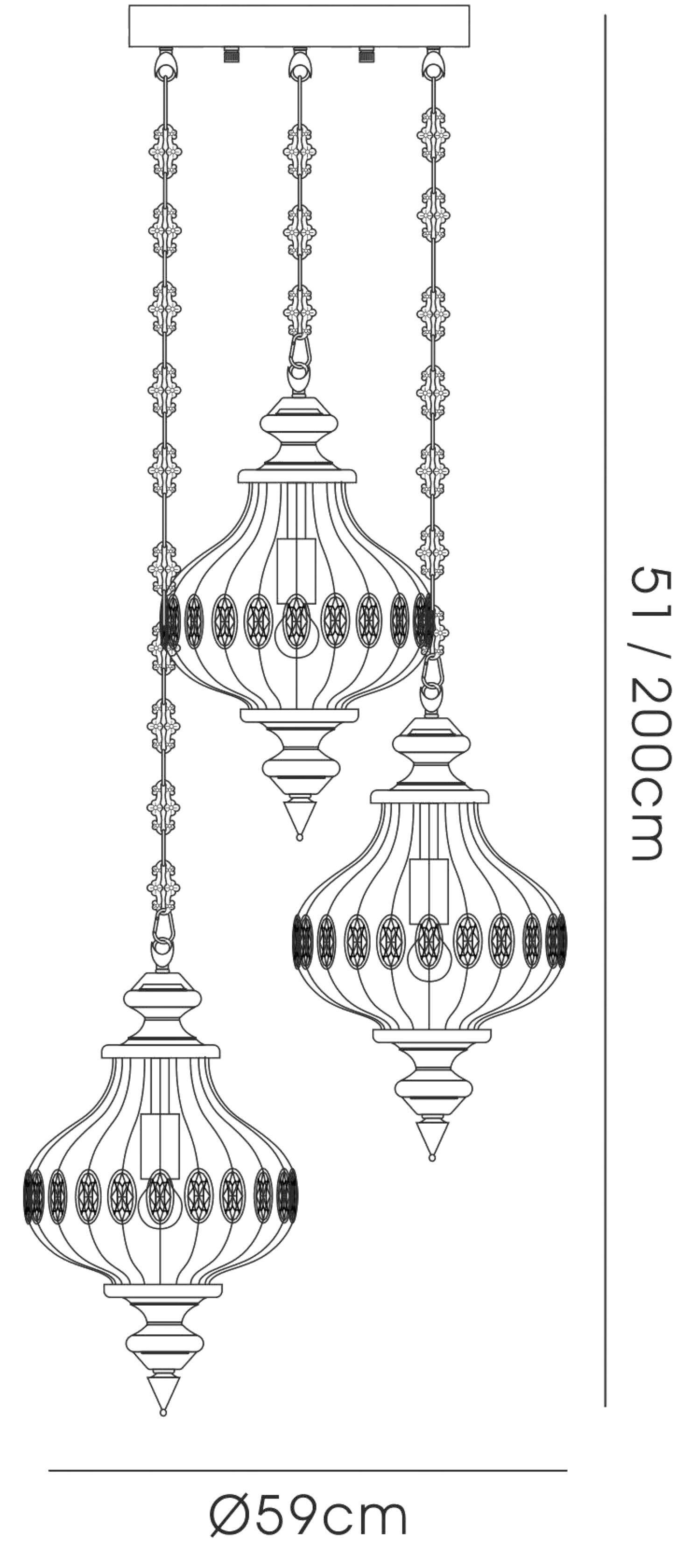 Marisa Crystal Ceiling Lights Diyas Multiple Crystal Pendants